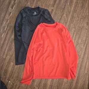 Set Of 2 Red and Black Long Sleeve Shirts